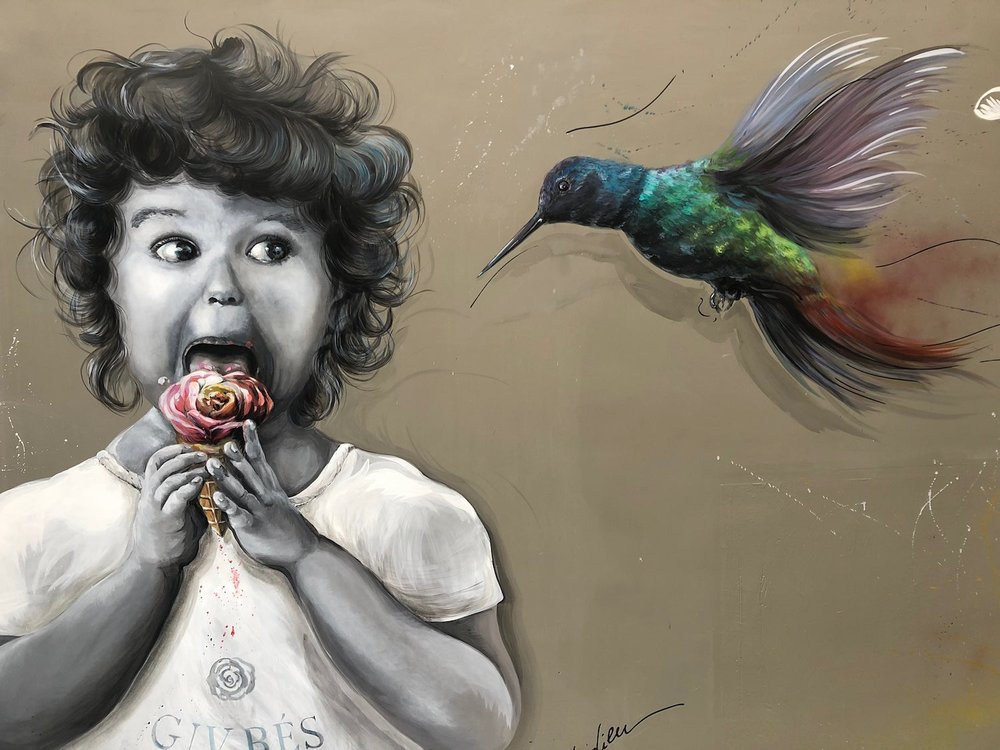 Givres+mural+child+++hummingbird