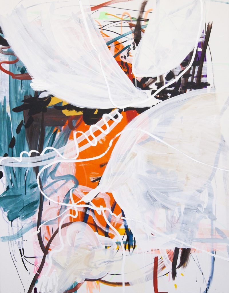 Wang Xiyao, White waves, 190x150cm, oil and acrylic on canvas, 2018