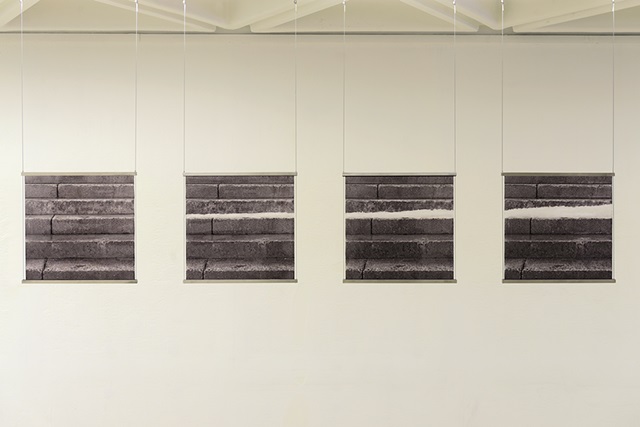snow-concrete-XV-polyptych-4-black-and-white-photographs-on-fused-glass-50-x-50cm-each-aluminium-channels-wire-suspension-2009-2012