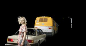 Hawkins Street, 2017, archival pigment print, 12.97 x 24 inches (print), 32.9 x 61 cm. Courtesy of Alex Prager Studio and Lehmann Maupin, New York and Hong Kong.