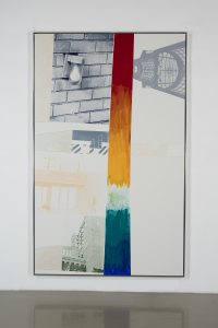 Rober Rauschenberg, 
Escort (Vydock), 1995, 

acrylic and graphite on bonded aluminum, 

97" × 60-3/4" (246.4 cm × 154.3 cm), 

PAINTING, 

No. 69514, 

Alt # 95.048 


Format of original photography: high res tiff