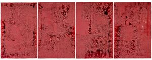 Forbidden Colours, 270 x 720 x 3.5cm, mixed media on canvas, 2018